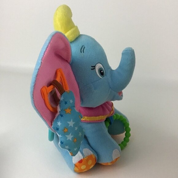 Disney Baby Dumbo Activity Plush Chime Toy Rattle Crinkle Teether Elephant - Picture 6 of 6